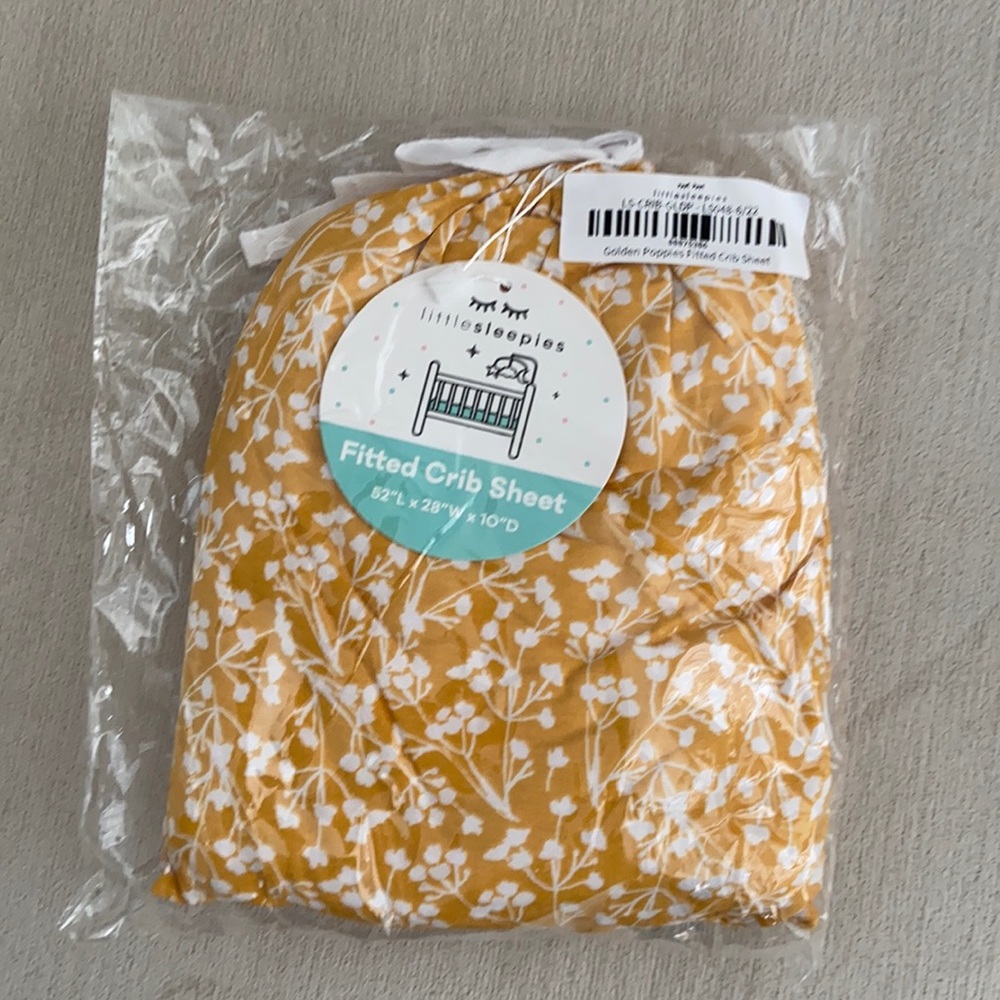 Little Sleepies Golden Poppies Crib Sheet